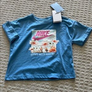 Nike Girls Blue 'Move with Nature' Tee
